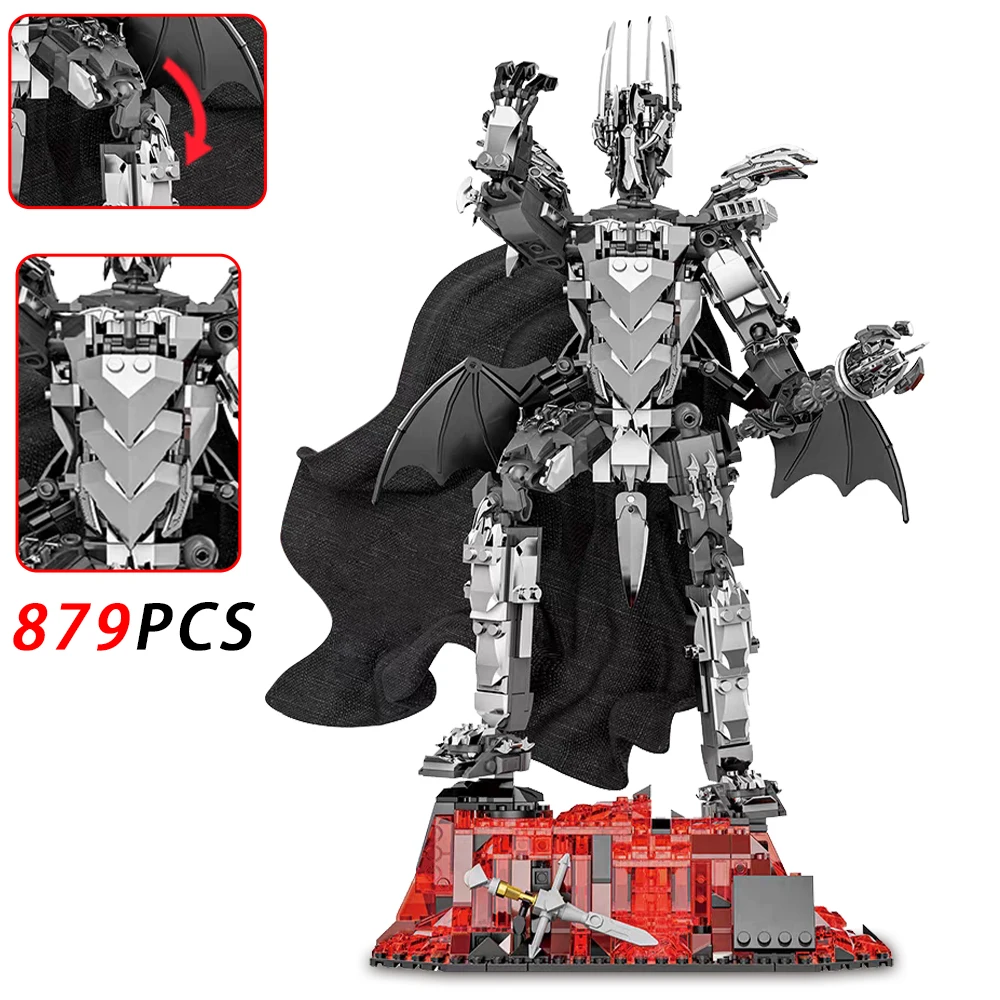 879Pcs Dark Demon King Demon Lord Model Famous Movie Character Series DIY Toys Building Blocks Boys' Holiday Gifts DK 6007