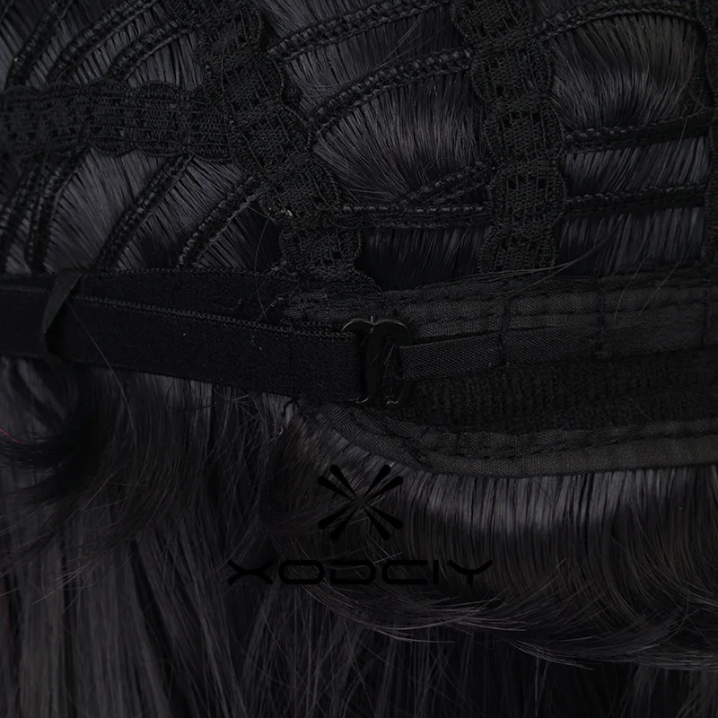 Alastor Cosplay Wig Red Black Heat Resistant Synthetic Hair Anime Cosplay Wigs with Ears + Wig Cap