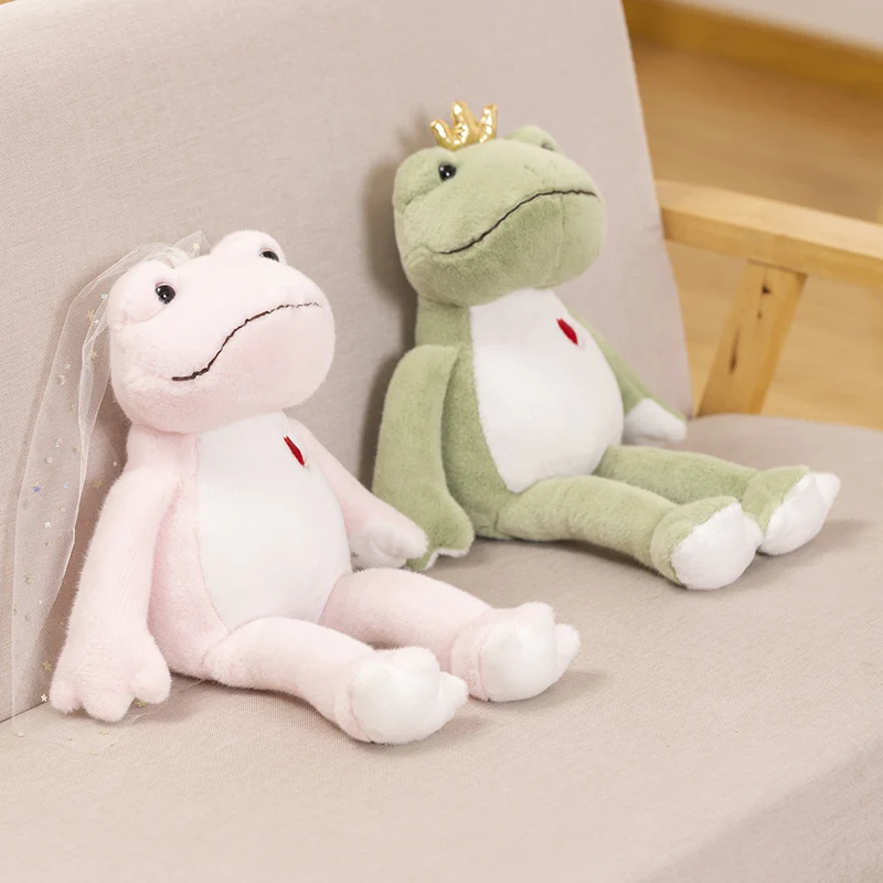 24/40cm Creative Fun Internet Celebrity Couple Frog Plush Toy Green Pink Wedding Frog For Boyfriend And Girlfriend Holiday Gift