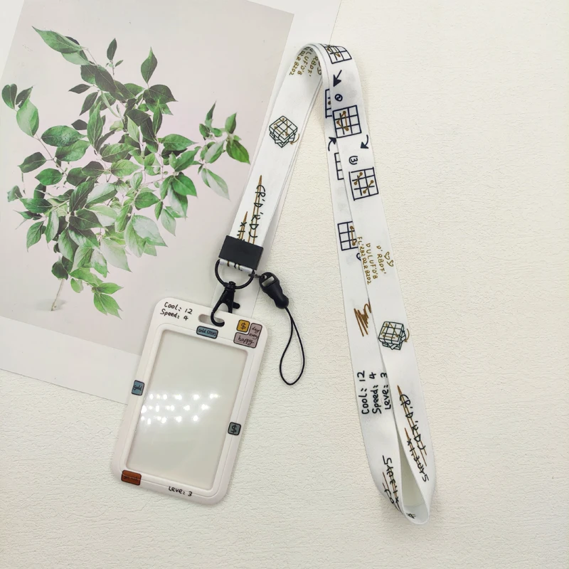 Mathe-Spiel Ausweishalter Lanyards Gleichungs-Türkartenhalter Umhängeband Rubik's Cube Enthusiast Schlüsselanhänger Ausweis – Detail 20