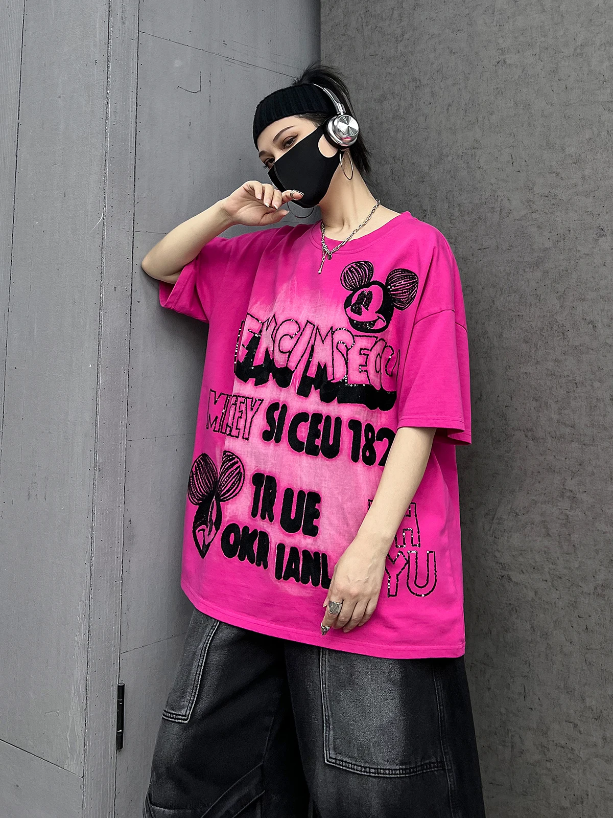 

Cool Street Sle Loose Fit Women's T-irt ort Sve Faionable Cotton Top M-Home Trendy European Design Spring 2026