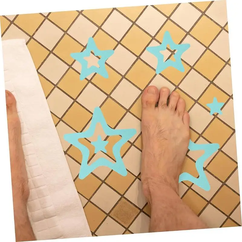 6Pcs Waterproof Star Shaped Bathtub Sticker - Non-Slip Self-Adhesive Removable - Perfect for Bathroom and Toilet Decor