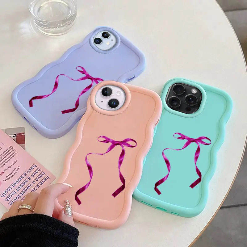 Sexxy Coquette Macalong Phone Case for iPhone XR 11 12 13 14 15 16 PRO MAX PLUS Soft Coque Wavy edged Shockproof Cover