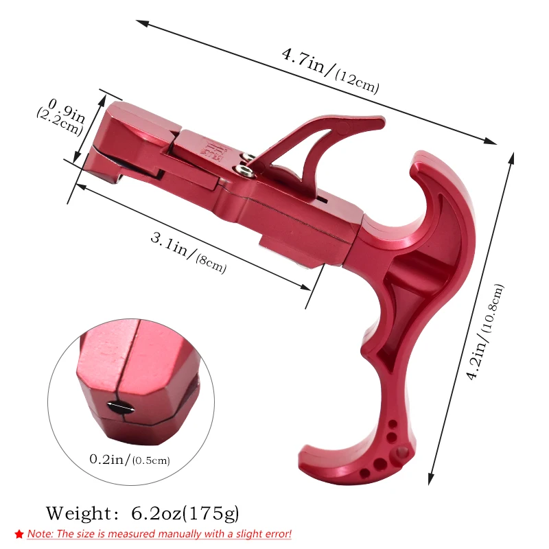 Hardware pinzette chiave dispositivo di rilascio in lega di alluminio manico in resina nuovo tipo di dispositivo di rilascio di freccette per pesci giocattolo Hardware per esterni