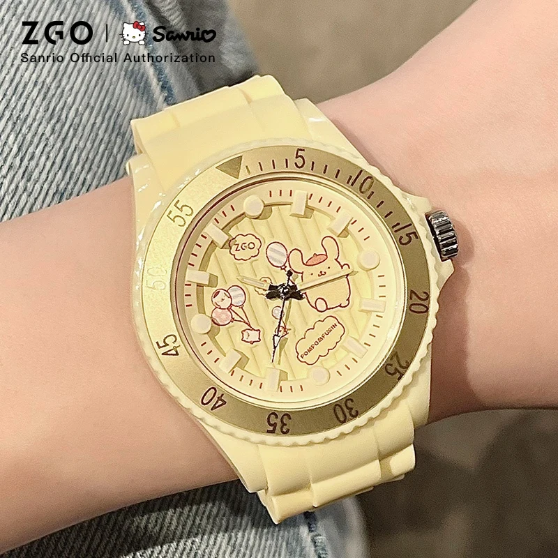 ZGO x Sanrio Pudding Dog 2024 New Cartoon Watch Girls Kids Student Waterproof 30M Quartz movement 5373