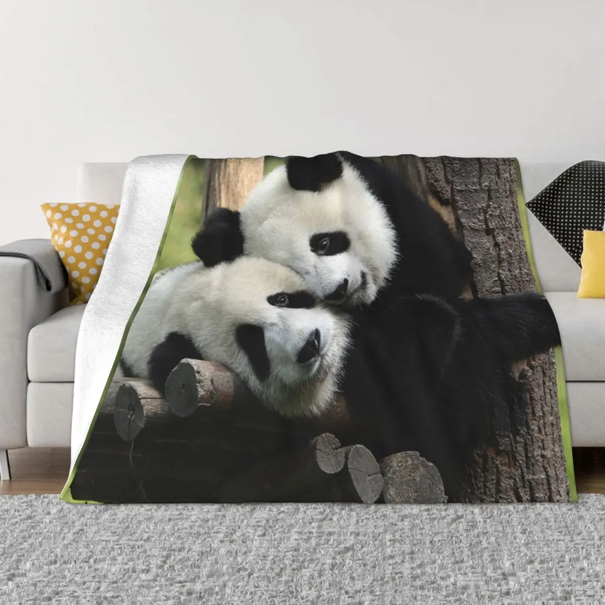 

Lovely Panda Blanket Coral Fleece Plush Animal Ultra-Soft Throw Blankets for Airplane Travel Bedroom Quilt