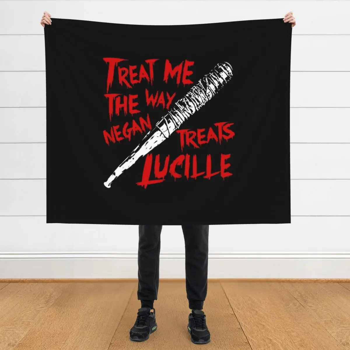 

Treat Me The Way Negan Treats Lucille Throw Blanket Furrys Designers Blankets For Sofas Blankets