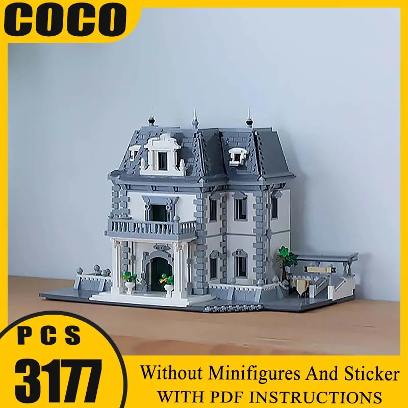 

Moc строительные блоки вилла Volta технология модульные кирпичи модель подарки рождественские игрушки наборы «сделай сам» сборка