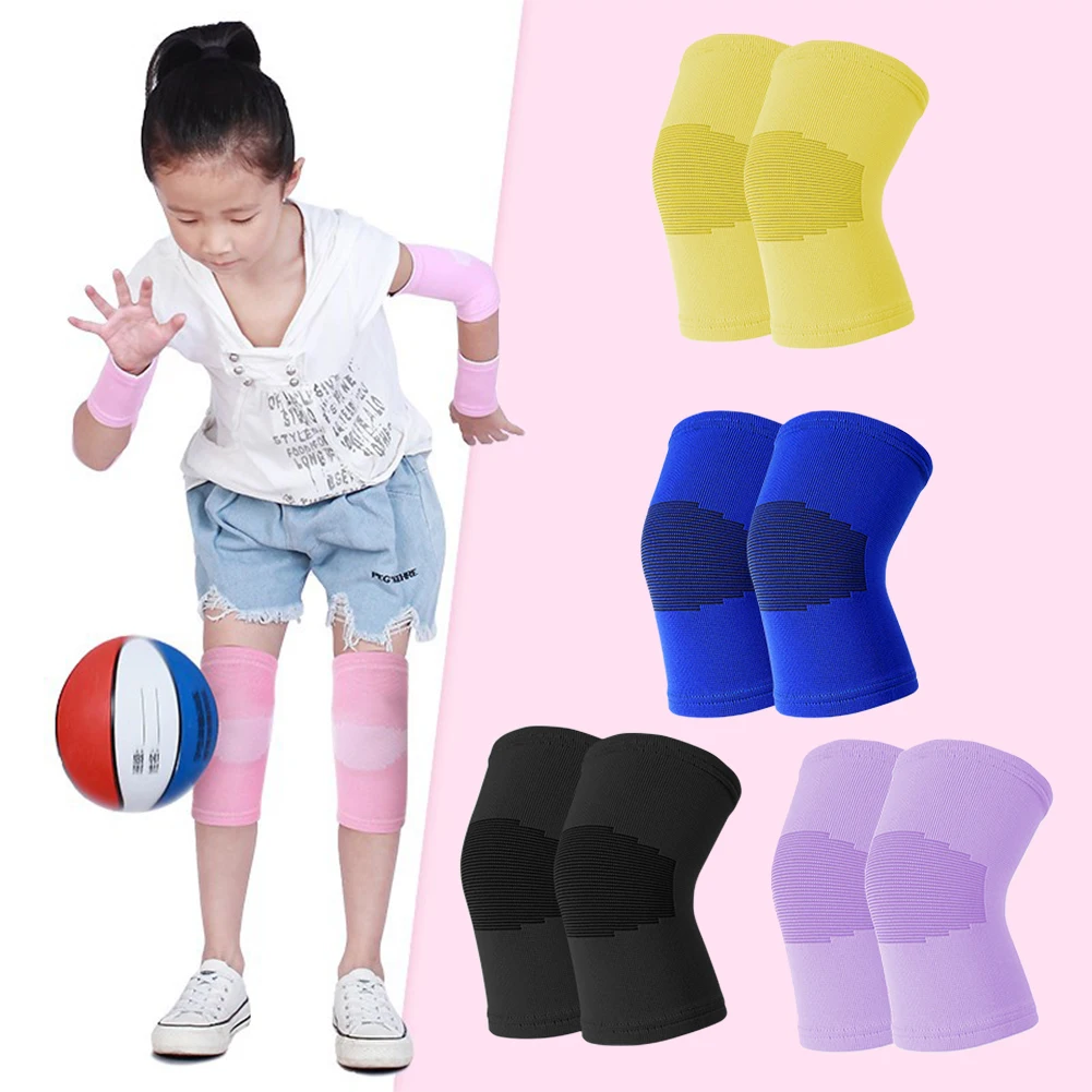 Kinder Sport Kniebeschermers Candy Color Running Basketbal Scooter Anti-Val Kniebeschermers Lichtgewicht Ademende Buitenbescherming