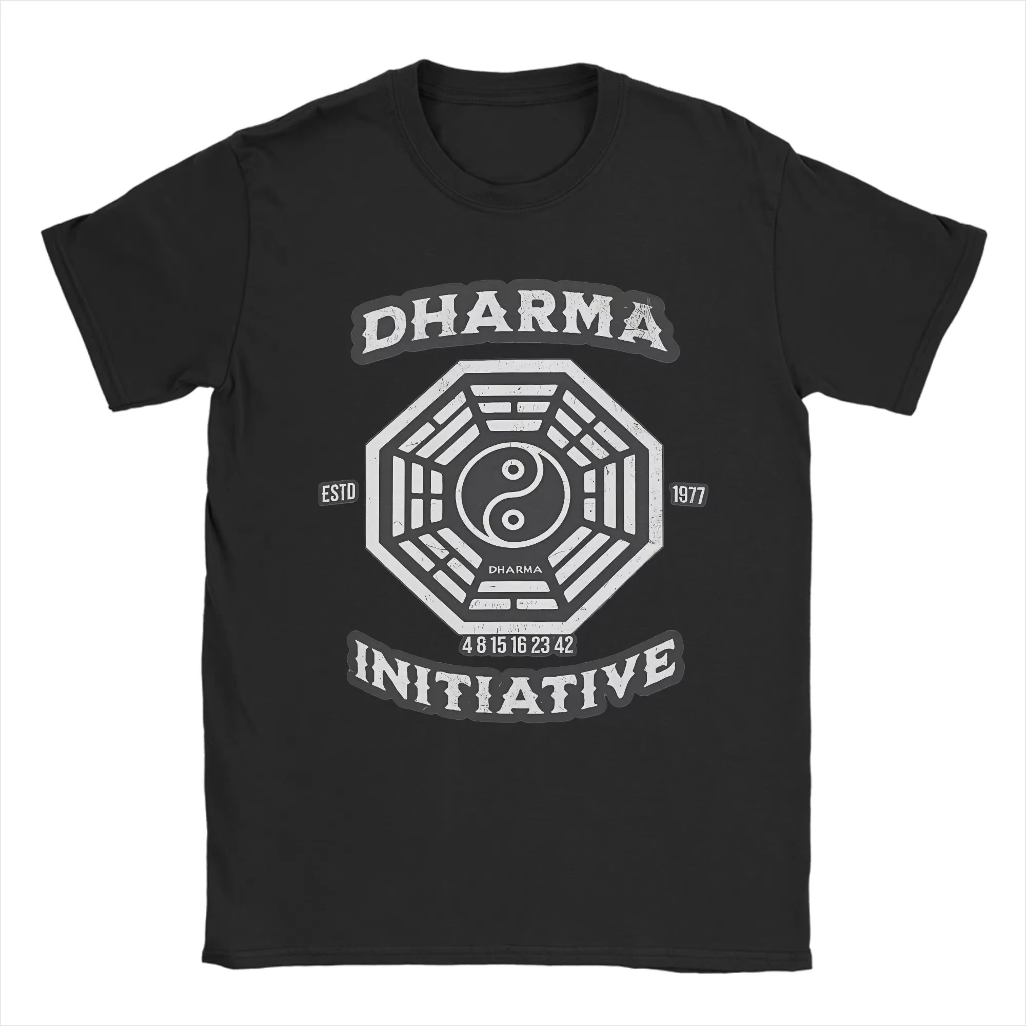 2026 Dharma Initiative Logo Lost TV Show Cotton T-Shirt for Men Summer Street Style T-Shirts Tees Bi