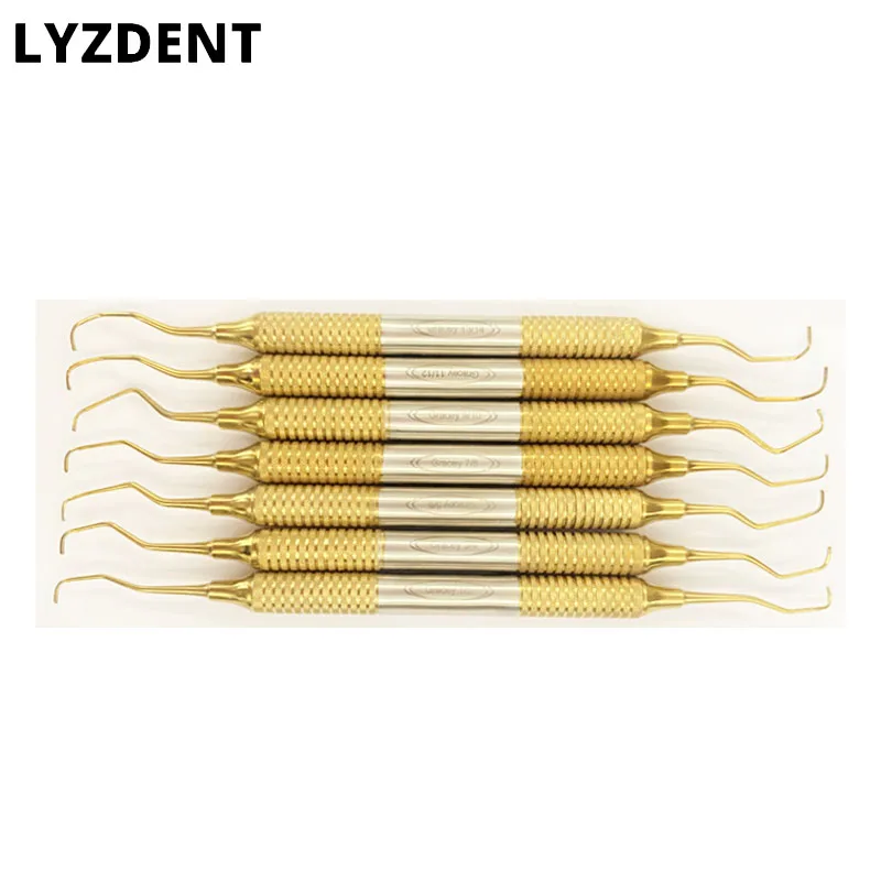 

LYZDENT Dental Orthodontics Periodontal Subgingival Instrument for Remove Tooth Calculus Perio Dentistry Material Tool 7Pcs/Set