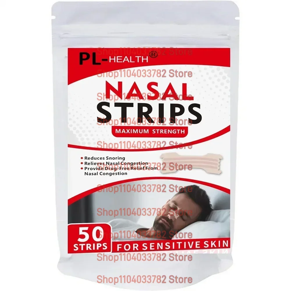 50 Strips Nasal Strips for Snoring and Breathing, Extra Strength Help Stop Snoring and Instant Nasal Congestion Relief