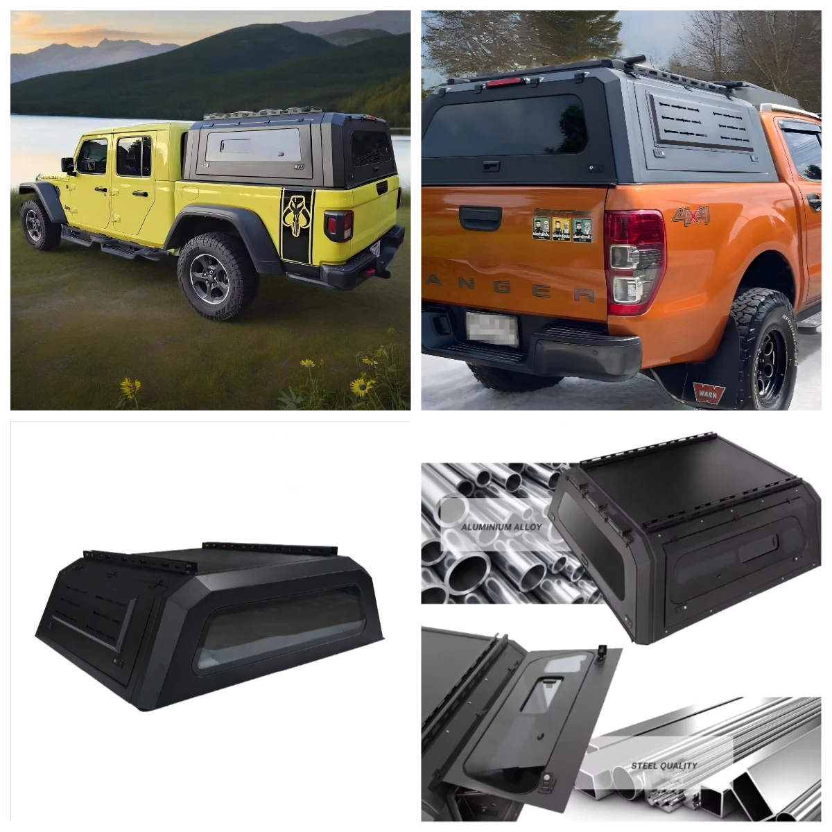 

Waterproof Customization Car Storage Tool Box Aluminum Black Case 4x4 Storage Box for Pickup and Truck Side Boxes
