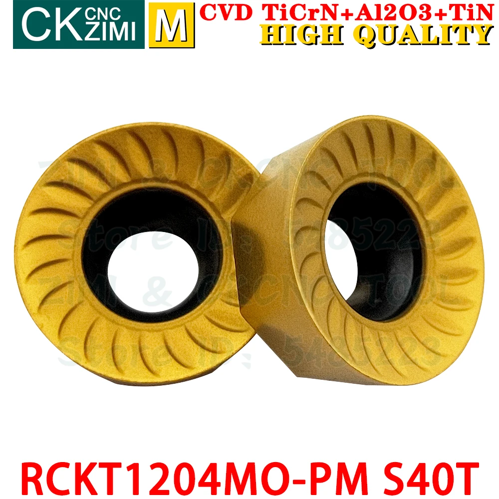RCKT1204MO-PM S40T RCKT 1204 MO PM S40T カーバイドインサート正面フライス盤フライス盤フライス盤工具CNCステンレス鋼用金属旋盤工具