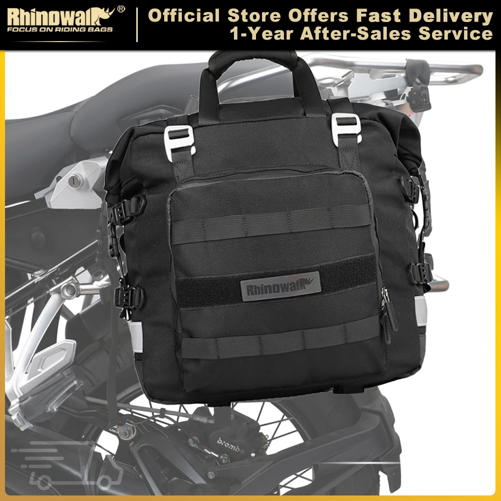 

Rhinowalk Motorcycle Tail Seat Side Bag 20L-30L Universal Saddlebag Motocross Riding Luggage Pack With Waterproof Inner Bag