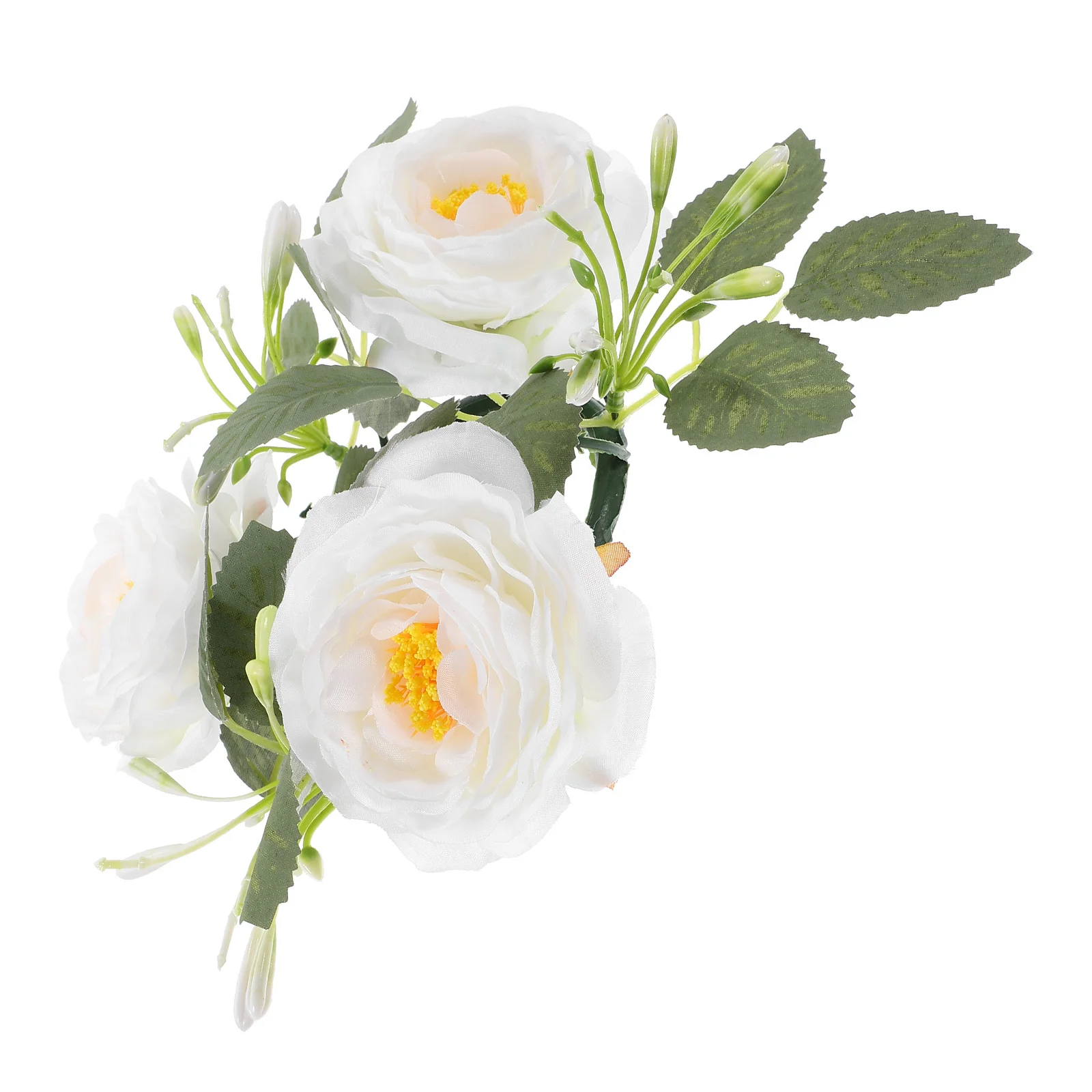 

1pcs Artificial Camellia Wreath Realistic Floral Leaf Tabletop Decor Wedding Party Spring Home Hanging Wreath