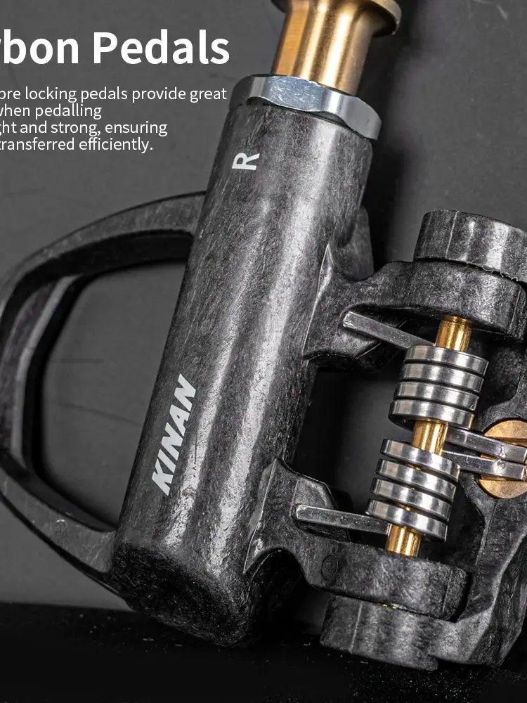 AliExpress NONE Road Bicycle Locking Pedal SPD SL System Ultra-light Titanium Shaft Pedal for Shimano SPD With Cleats Carbon Pedals Winter Cycle
