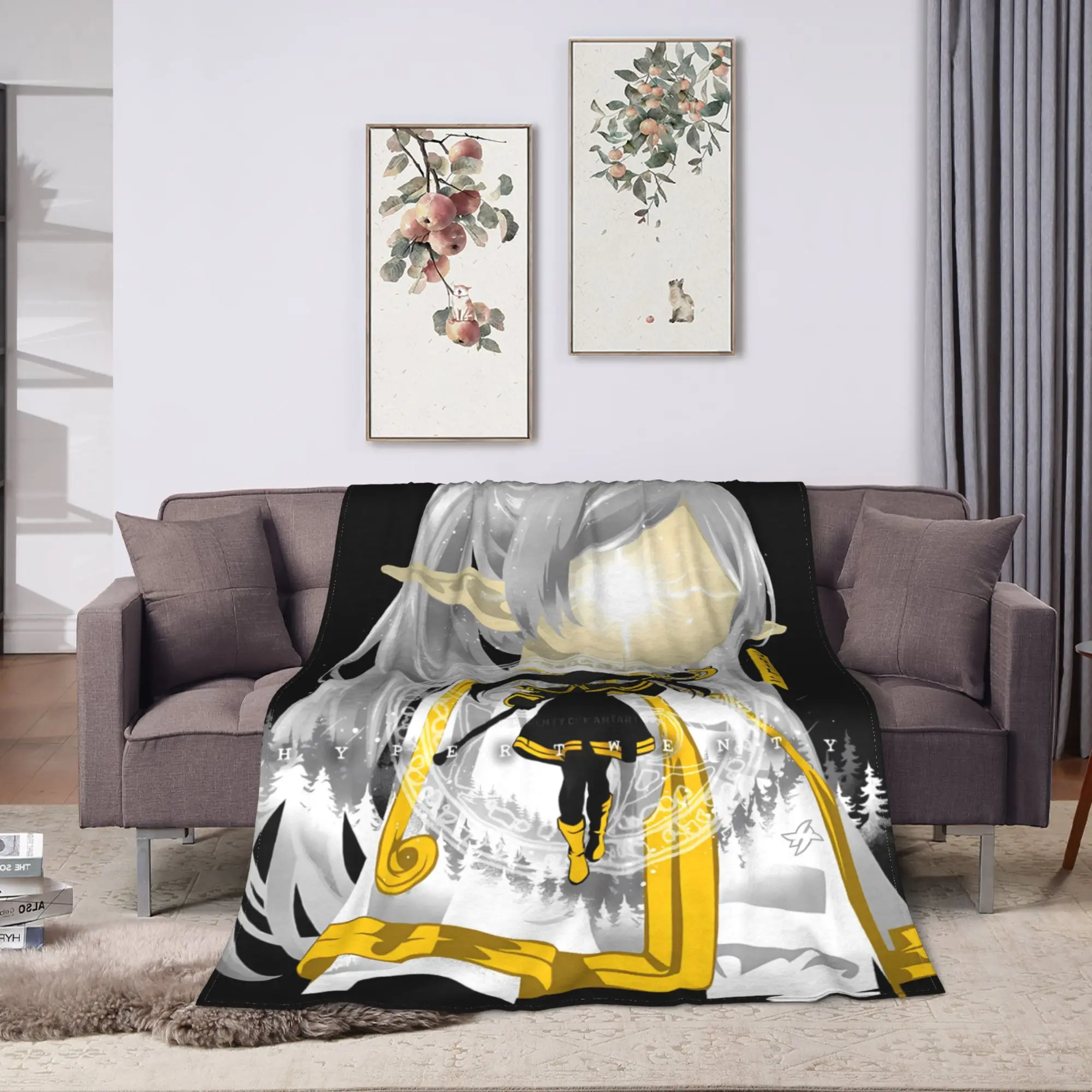 Warm Soft Blanket Camping Frieren Beyond Journey's End Throw Blanket  Flannel Bedspread For Couch Bed Aesthetic Sofa Bed Cover