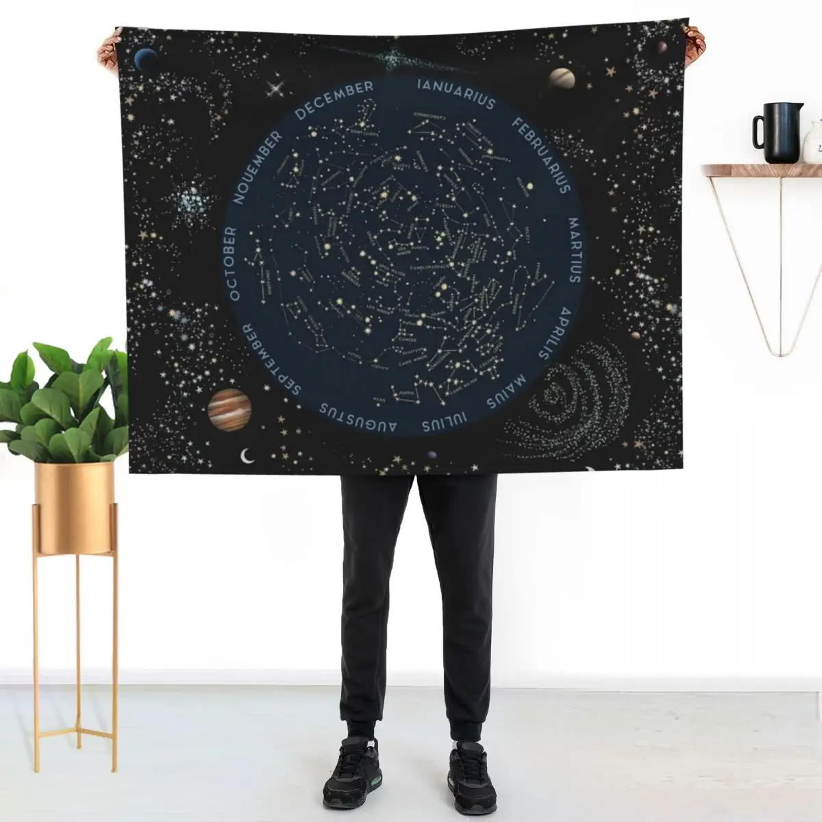 Come with me to see the stars Throw Blanket Multi Purpose Soft Warm Blanket for Home Travel