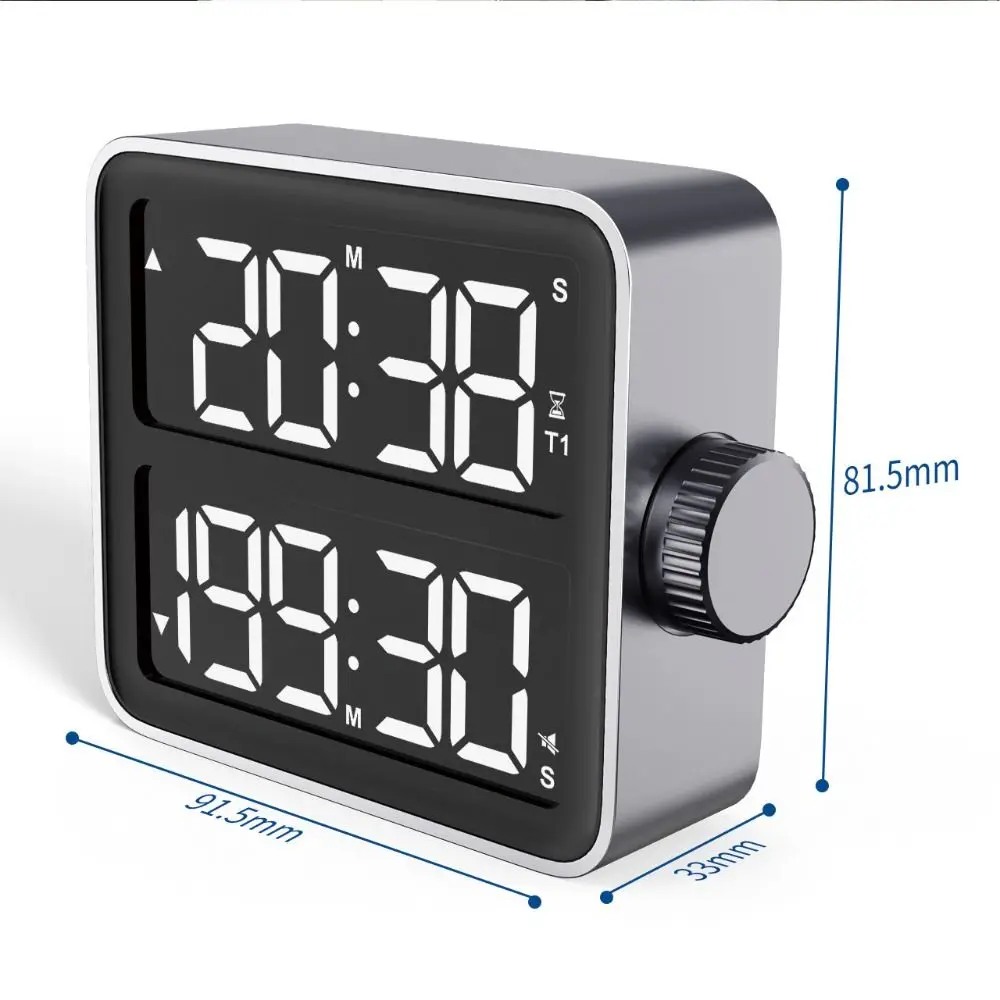 New Minimal Pomodoro Timer Silent Magnetic Visual Timer Black Grey Rechargeable Alarm Clock Countdown Study