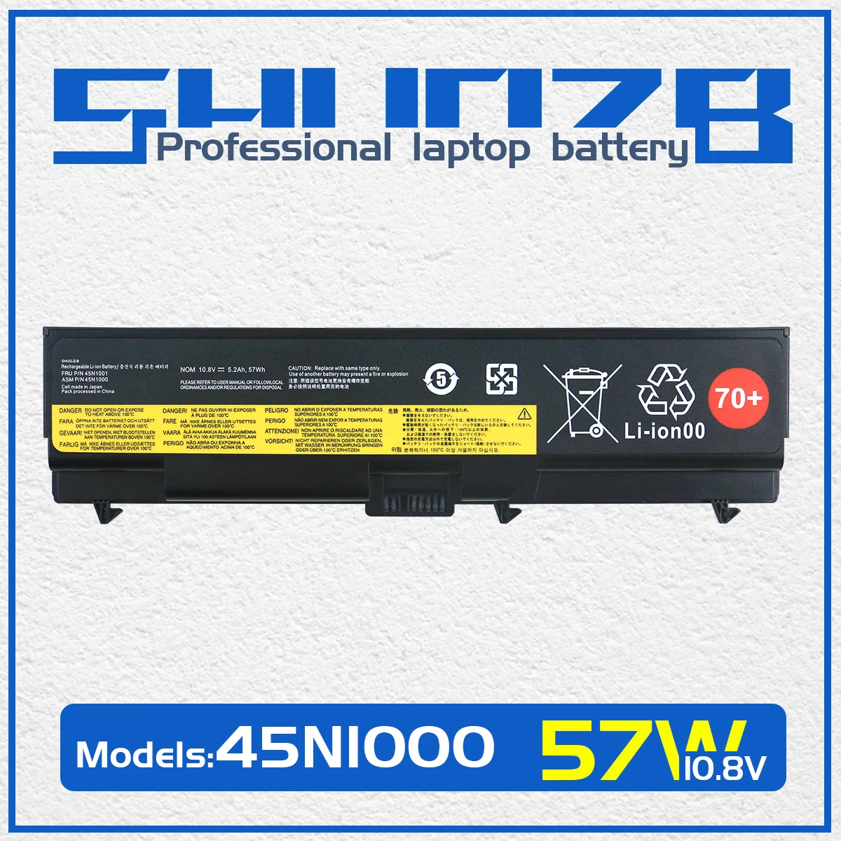 

SHUOZB 10.8V 5200mAh Laptop Battery For Lenovo ThinkPad T430 T430I L430 L530 SL430 SL530 T530 T530I W530 45N1011 45N1010 45N1000