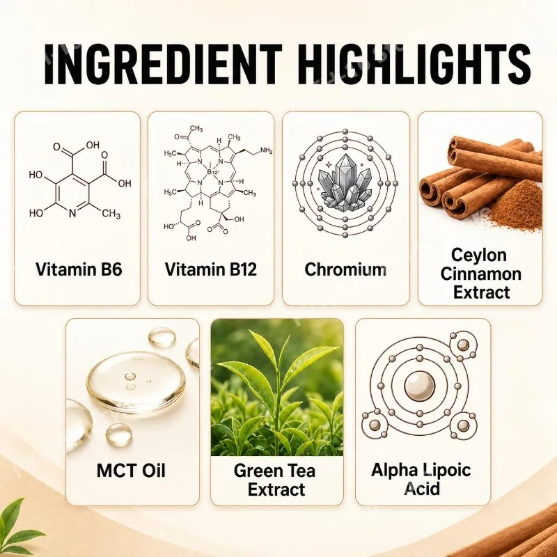 Ceylon Cinnamon Softgels with Vitamin B6 MCT Oil Supports Balanced Glucose and Cholesterol Metabolic Balance Energy 60 Softgels