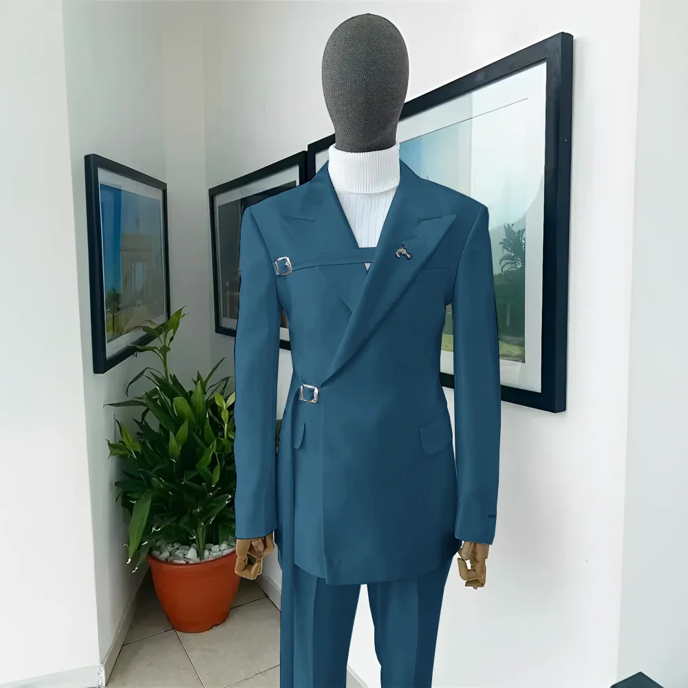 2024 Nieuwe Heren Bruiloft Smoking Blazer Elegant Herenpak 2 Stuk Jasje Broek Wit Pak Formele Feestjurk Voor Heren