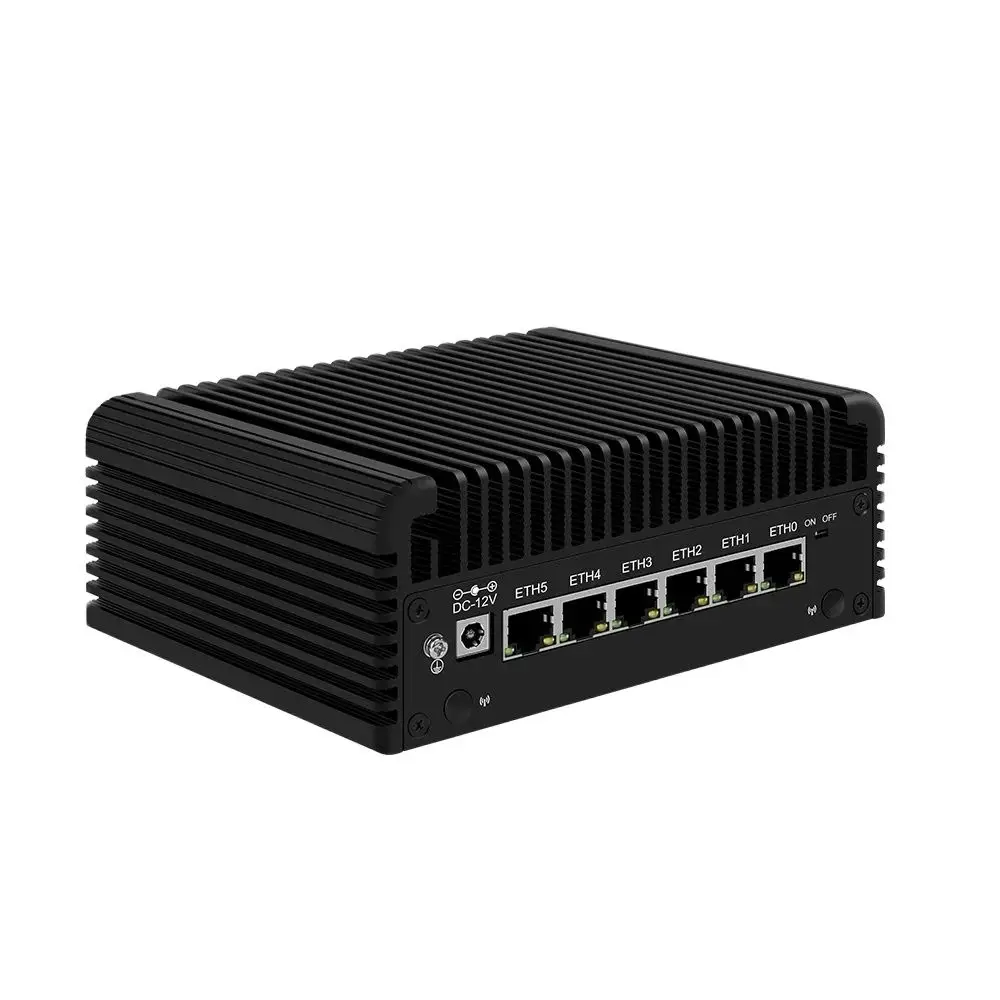 6 LAN 12th Gen Firewall Mini PC Intel i3 N305 N100 6x i226-V 2.5G computer DDR5 2xHDMI USB3.2 Type-C pfSense Router pc Proxmox