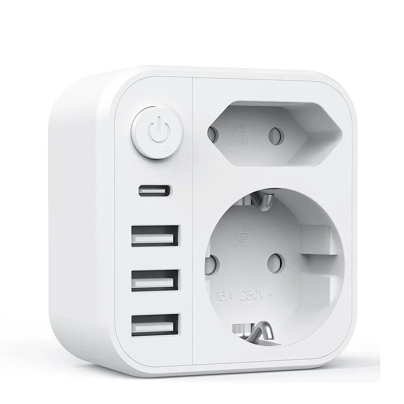 1PC Eu Power Strip,…