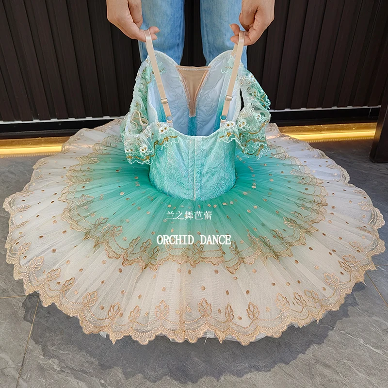 전문 고품질 사용자 정의 크기 7 레이어 어린이 소녀 여성 성인 성능 착용 해군 버드 발레 투투 의상