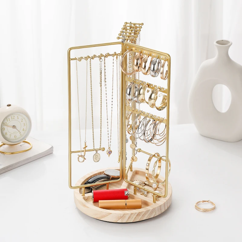 1PC fashionable desktop jewelry rack with extra three layers suitable for organizing and storing necklaces and earrings