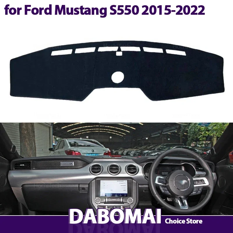 

Car Dashboard Cover Avoid Light Pad Instrument Platform Cover Mat Carpet Accessories for Ford Mustang S550 2015-2022
