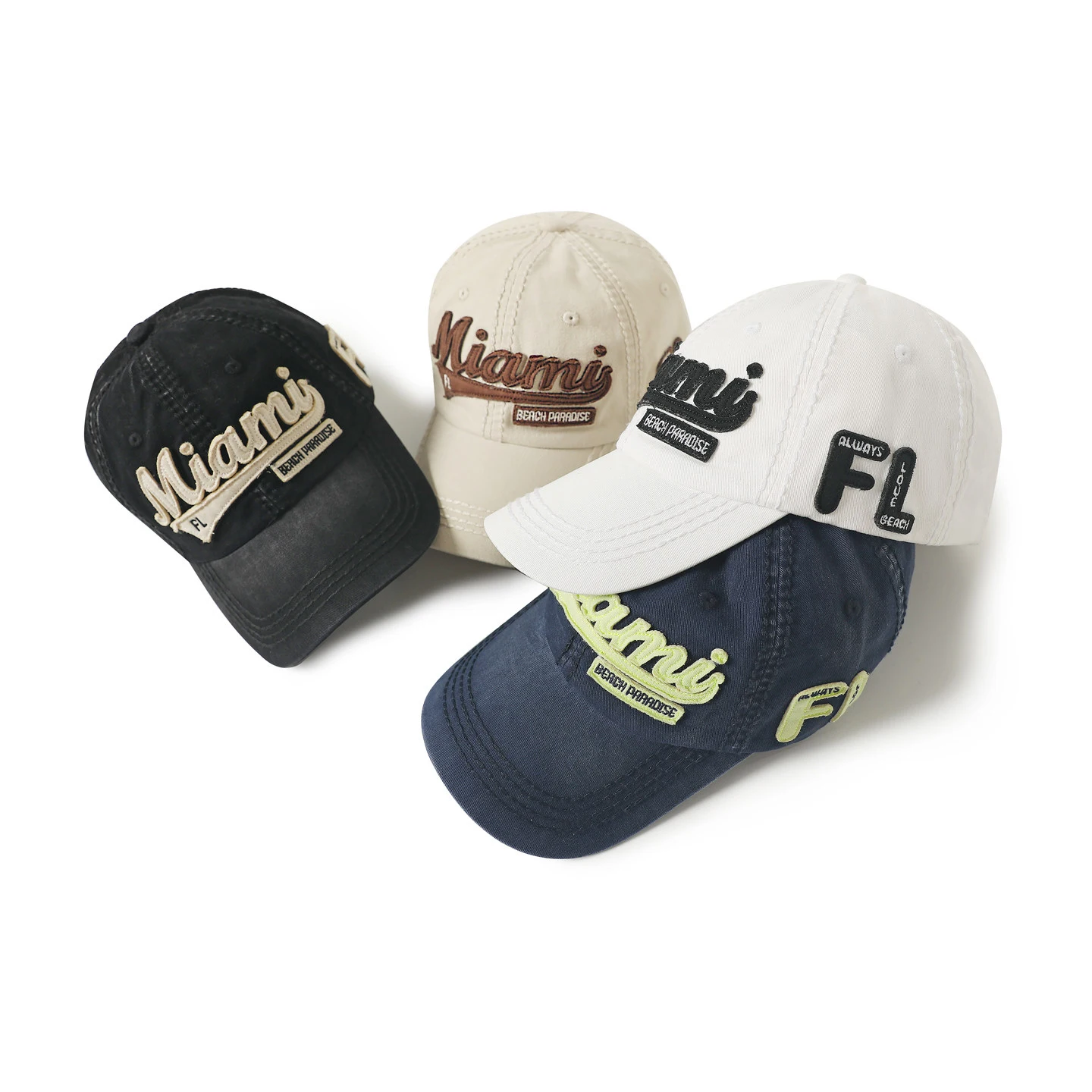 Casual Fluorescent Three-dimensional Adhesive Fabric Letter Sunscreen Baseball Cap for Men and Women
