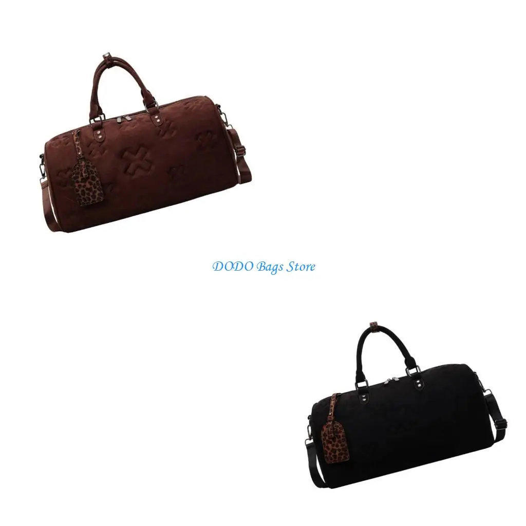 

Korean Styles Travel Bag Fitness Bag Overnight Bag Training Bag Weekender Bag PU Leather Shoulder Crossbody Bag
