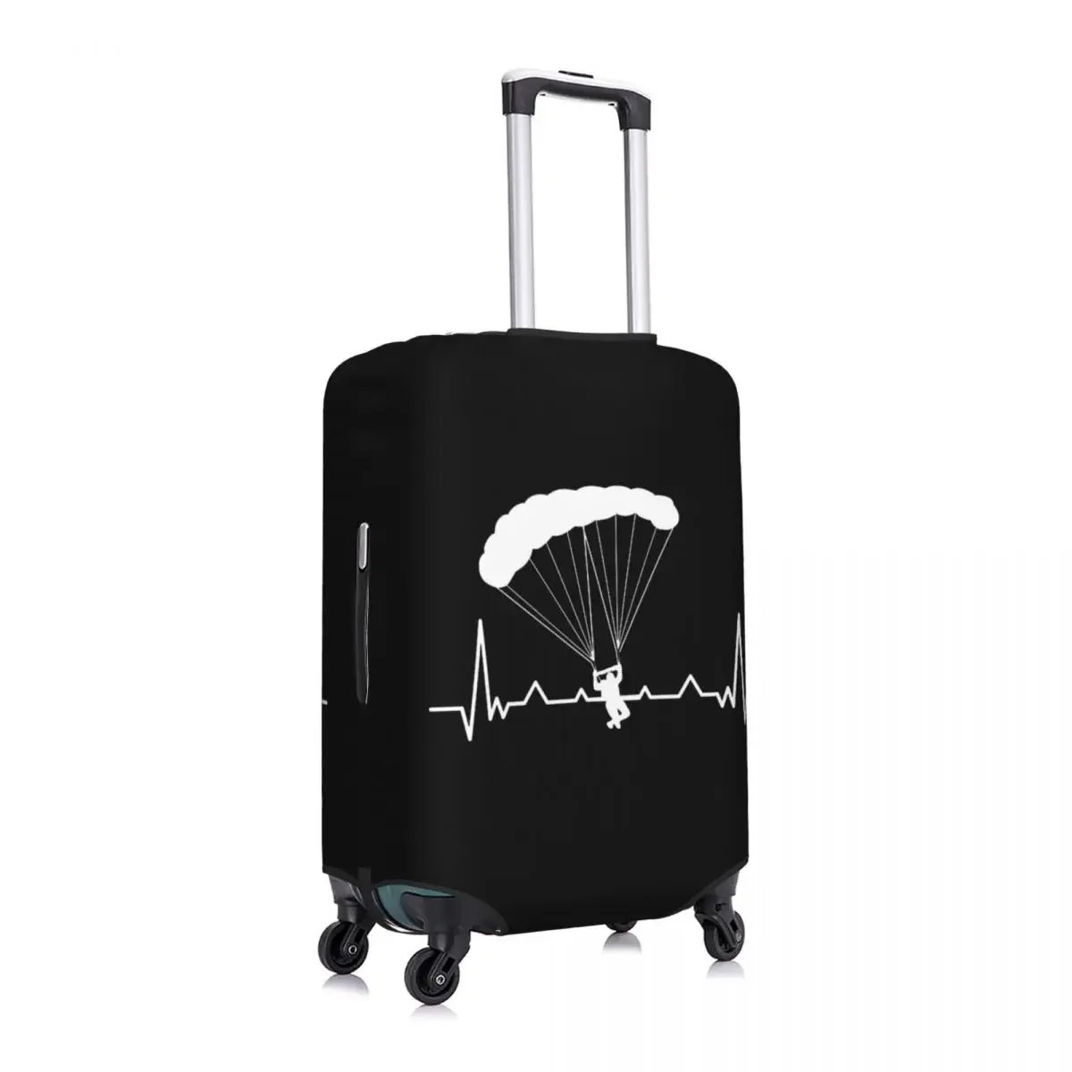 Custom Heartbeat Paraglider Extreme Sports Adventure Paragliding Luggage Cover Suitcase Protective Covers Fits 18-32 Inch