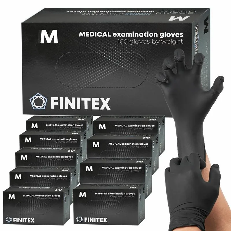 FINITEX 5 Mil Disposable Thickened Durable Nitrile Gloves, 100 Pieces Per Box, Auto Repair - Cleaning - Kitchen - Hardware Tools