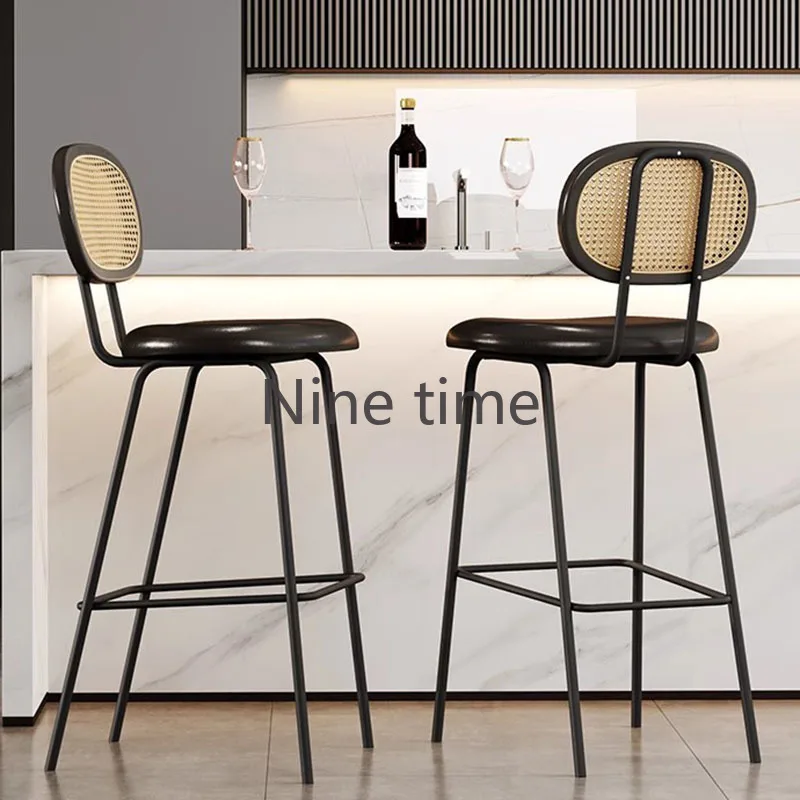 

Mini Bar Home Wooden Chairs Stackable Stool Tabourets De Cuisine Transparent Chair Gray Red Stools Breakfast Shop Furniture