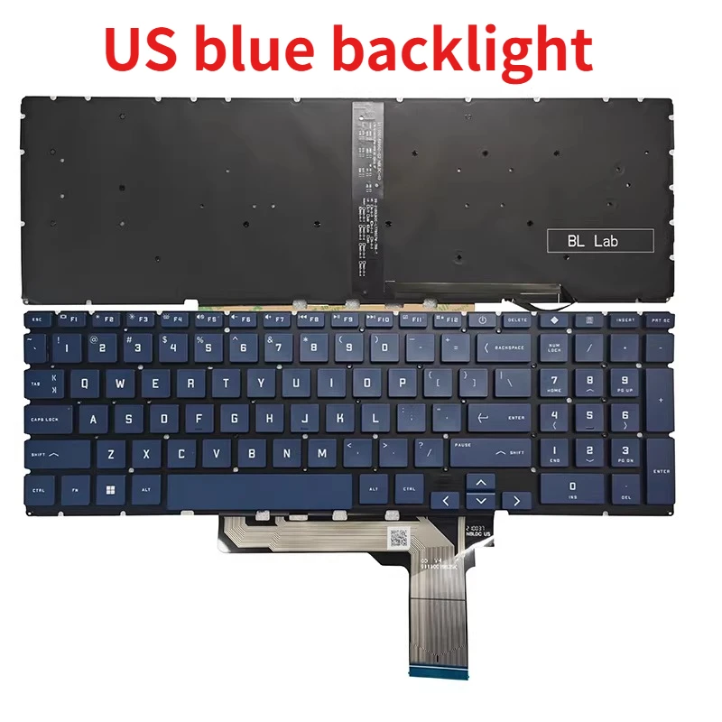 US/RU/SP Backlit Keyboard for Victus 16-D 16T-D 16-D0010CA 16-D0013DX 16-D0515LA 16-E 16-e0504nw 16-e0097nr 16z-e000 15-FA 15-FB