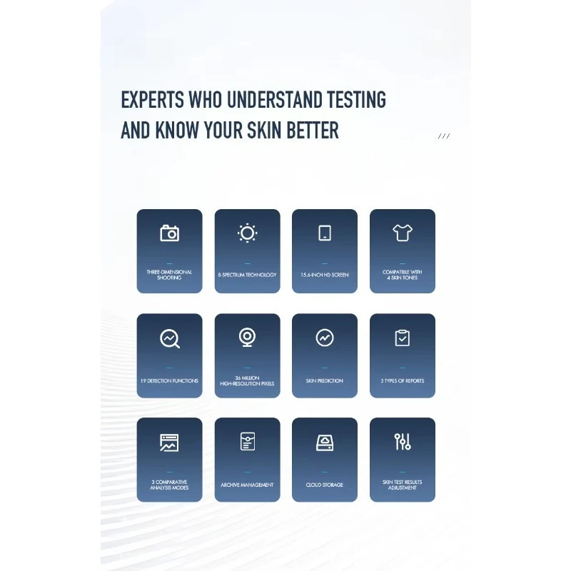サロンの顔の診断とレポートのための8つのスペクトルライトと36MPカメラを備えたプロフェッショナル3Dスキンアナライザーマシン