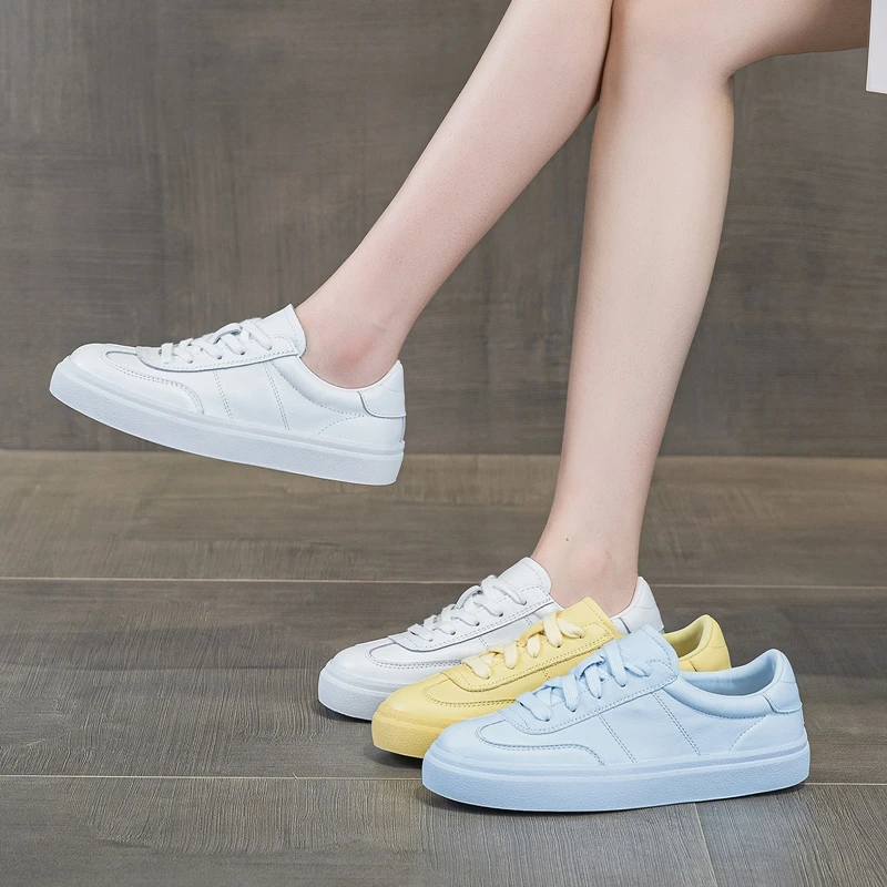 Women's Flat Sneakers Shoe Laceup Women Breathable Casual Walking Shoes Comfortable Comfortable Spring and Autumn girl Shoes