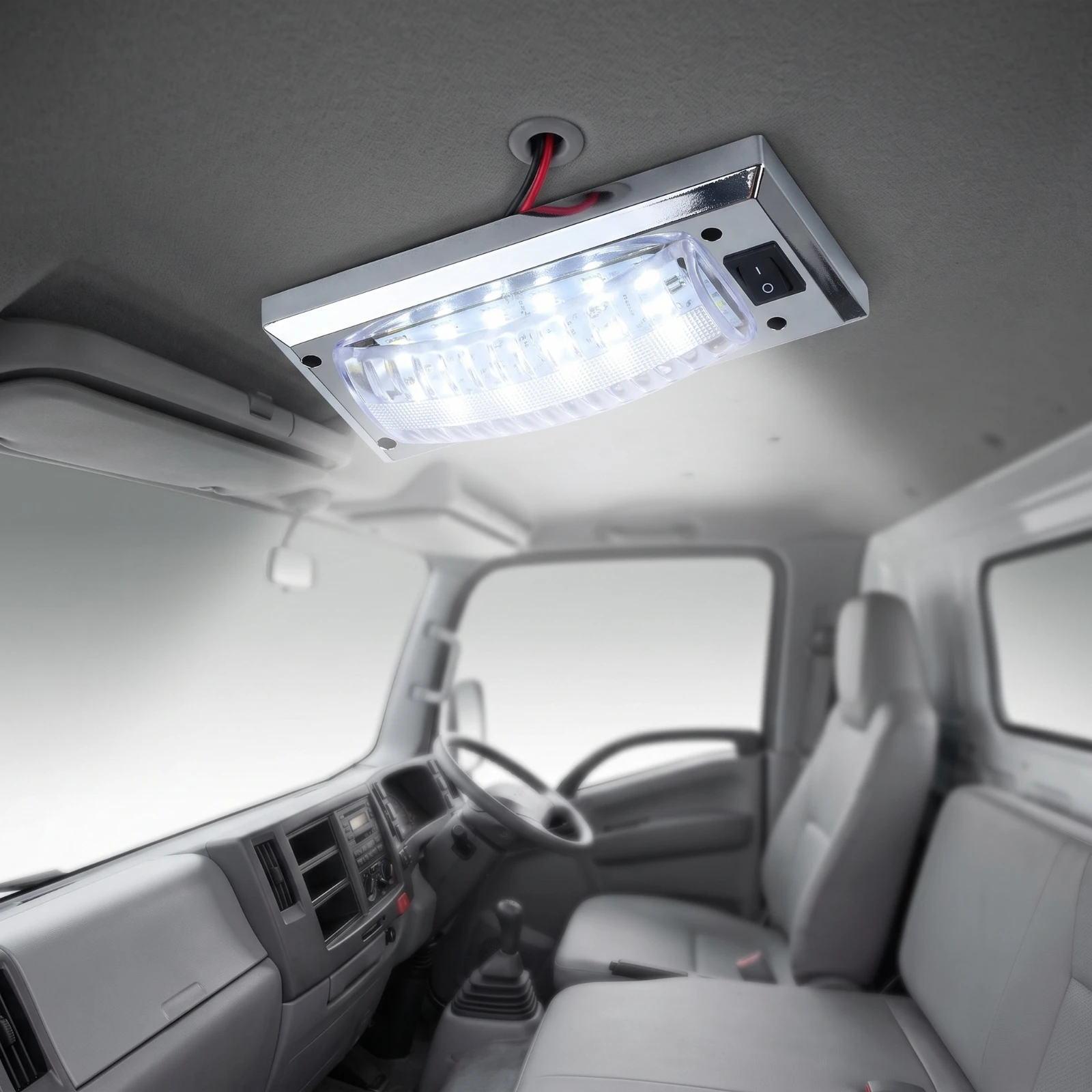 LED Car Roof Light Easy to Install Car Dome Light with Switch Lighting Low-Power Universal for DIYers, Cabin
