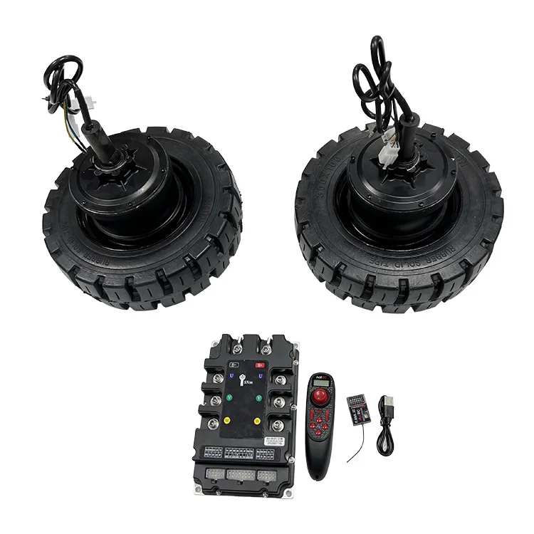 12 Inch 120Nm Brushless Geared Hub Motor with Encoder, Rear Wheel Drive for AGV Robot & Logistics