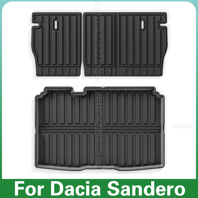TPE Car Trunk Mat Interior Accessories Cargo Protection Mats Car Modification Styling for Renault/Dacia Sandero 2020-2026
