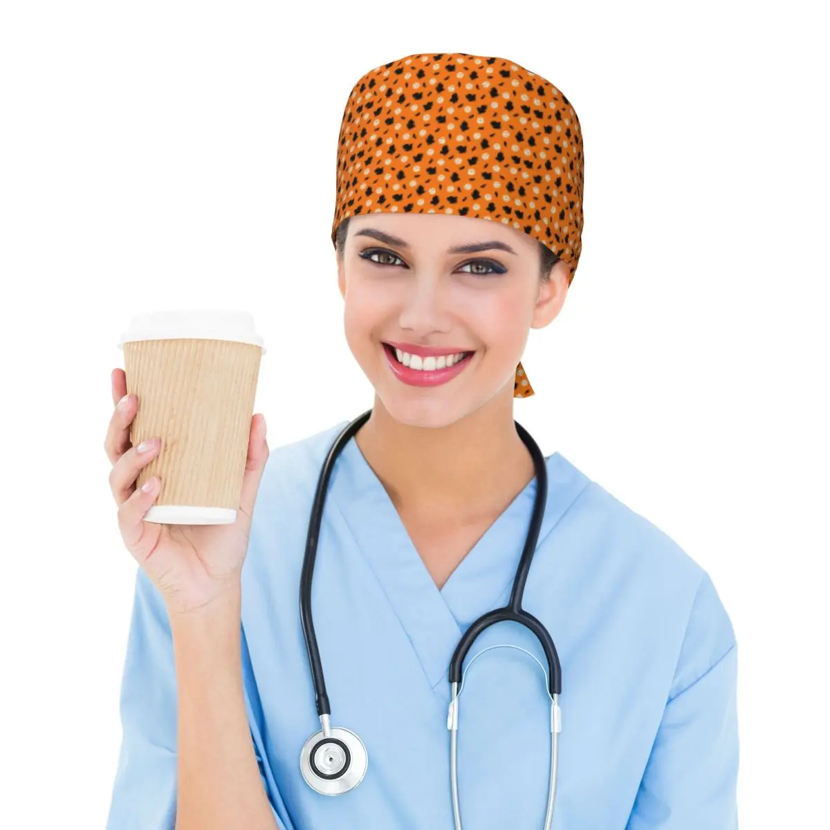 Haikyuu Karasuno Volley Crows Scrub Hat Doctor Working Surgical Cap Men Women Adjustable Nursing Caps for Dentist