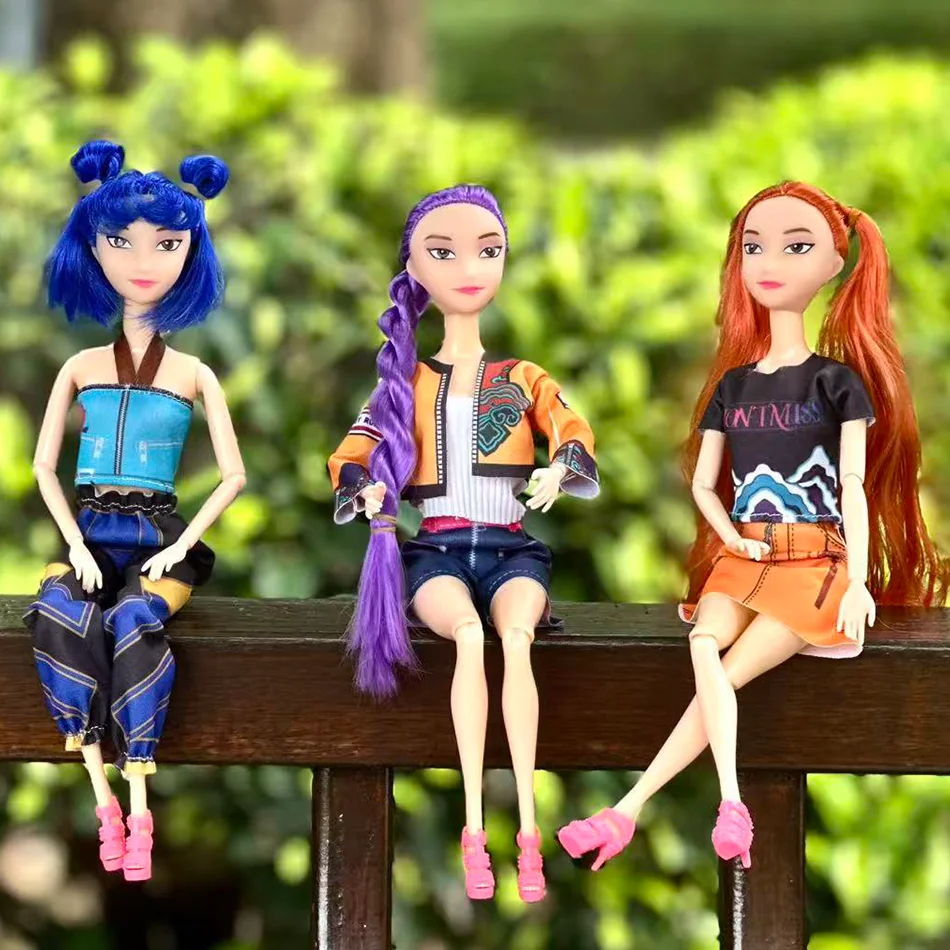 

Новая аниме Kpop Demon Hunters Doll, виниловая фигурка из ПВХ, игрушечная кукла, 11, подвижные