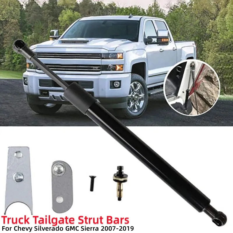 Truck Tailgate Assist Shock Struts Lift Support Truck Tail Gate Damping Rod for Chevy Silverado GMC Sierra 2007-2019