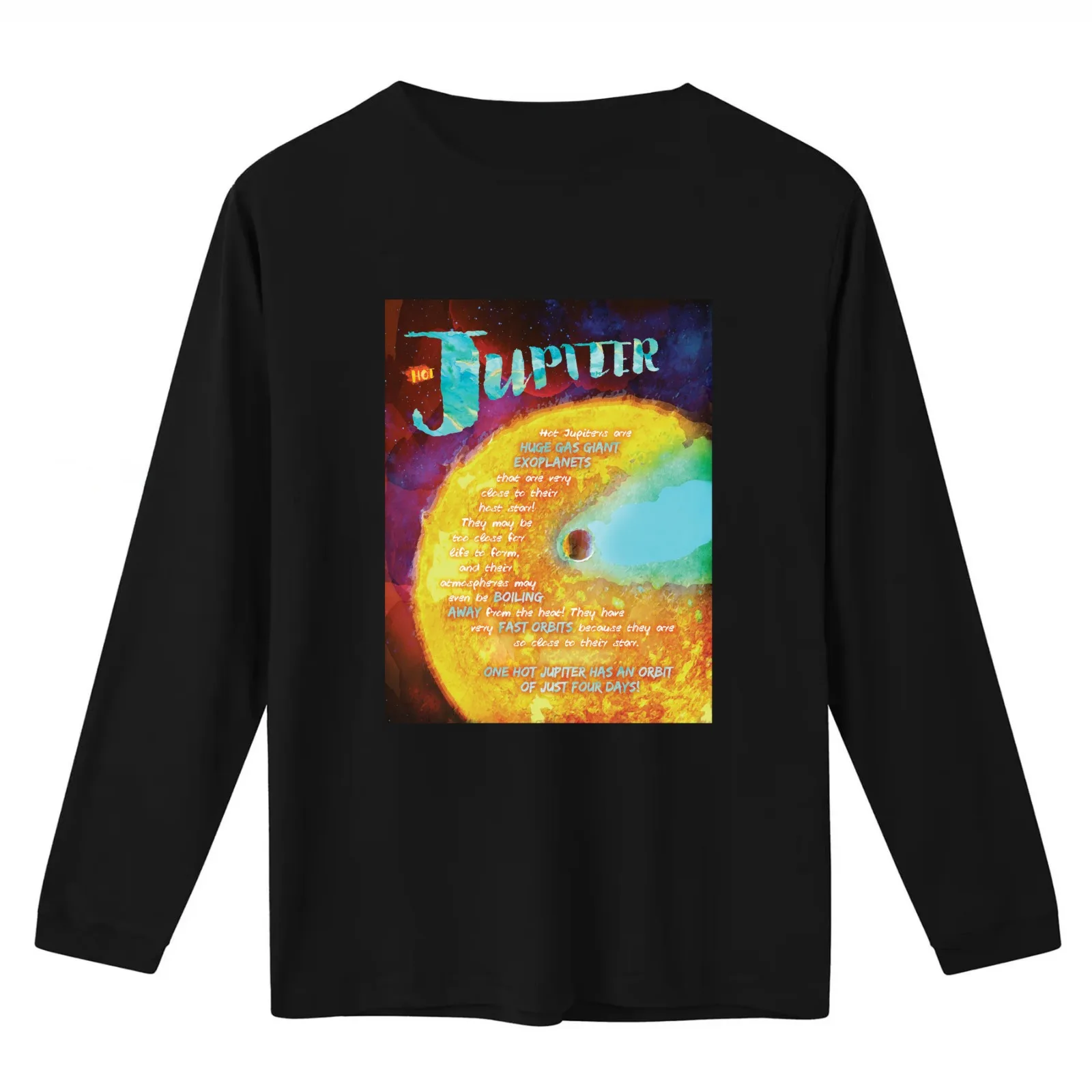 Hot Jupiter T-Shirt Summer Casual Cotton Tee Oversized Streetwear Tops Vintage Graphic Print Loose Fit Short Sleeve