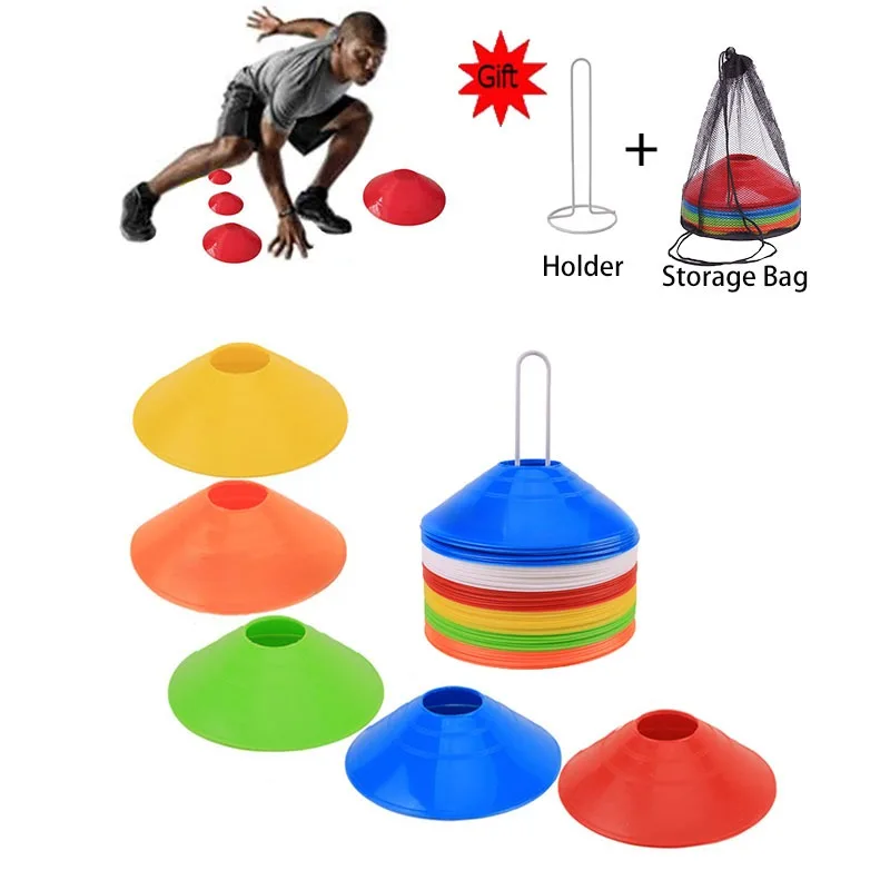 

10Pcs Soccer Cones Football Training Disc Cone Agility Exercise Obstacles Avoiding Sports Accessories Soccer Training Equipment