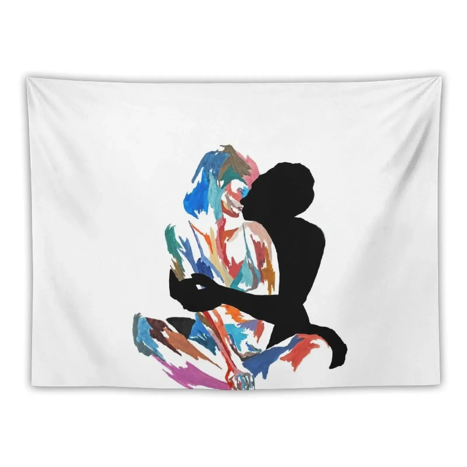 

lovers - closer , watercolor painting Tapestry Decor For Bedroom Art Mural House Decor Tapestry