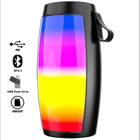 2-inch Portable Bluetooth 5.3 Speaker with RGB Colorful Light USB Rechargeable Wireless Speaker Music Player for Camping Travel